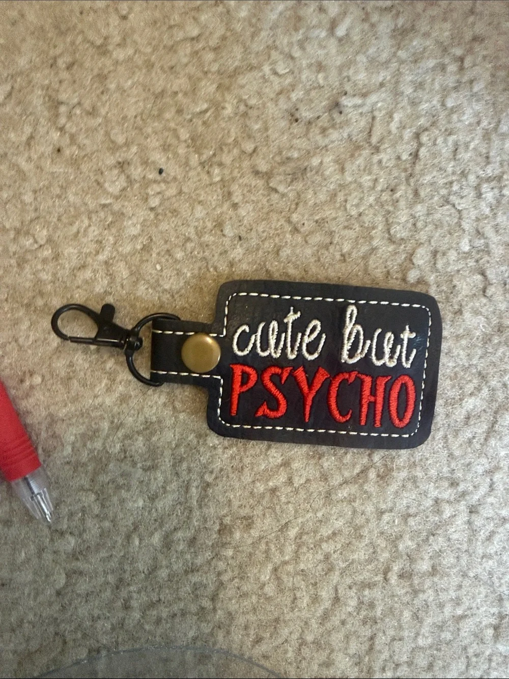 New true crime inspired notebook cover reusable with pen and key chain bag tag